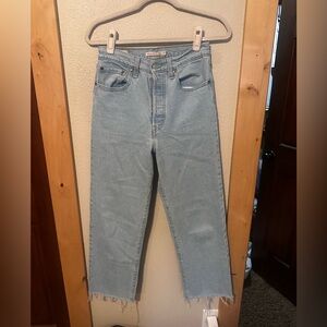 Rib cage straight ankle jeans